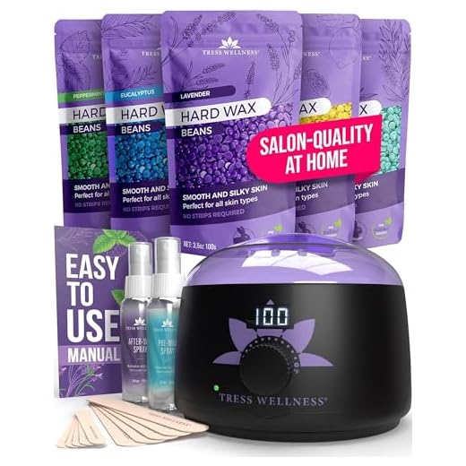 Tress Wellness Waxing Kit for Brazilian wax +Wax Warmer +Easy to use +For Sensitive skin