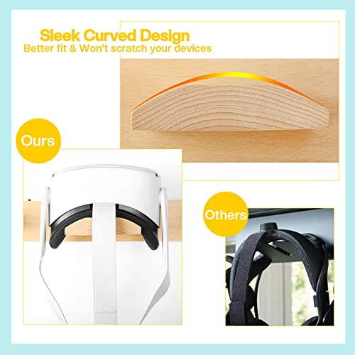 Alloverpower Wooden Vr Wall Mount Holder Hanger For Oculus Quest 2 Rift S Headsets Controller Stand Hook Display Storage Organizer thumb #7
