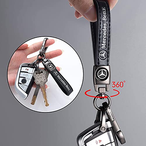 Newmul Compatible With Mercedes-Benz Keychains Genuine Leather Keychain Universal Keychain Set Is Compatible With Benz Glk Cla Gla Glc Gle Cls Slk Amg Series Premium Key Chain Accessories #TOP4