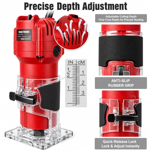 800W Compact Electric Palm Router