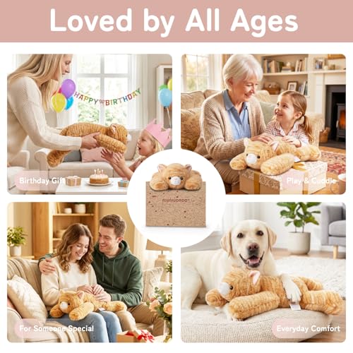 Image of Niuniu Daddy 25 inch | 5 Pound Weighted Orange Cat Stuffed Animal Plushie for Adults & Kids, Large Weighted Lap Pillow for Comfort, Soft Sensory Stuffy Toy as Gift for Holidays