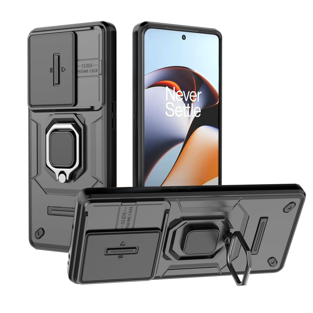 Newlike Back Cover for Sliding Lens Cover and Rotating Holder Anti-Fall Case with Magnetic Car Holder Back Cover for OnePlus 11R -Black (B0D7MGYMXG) Amazon Price History, Amazon Price Tracker