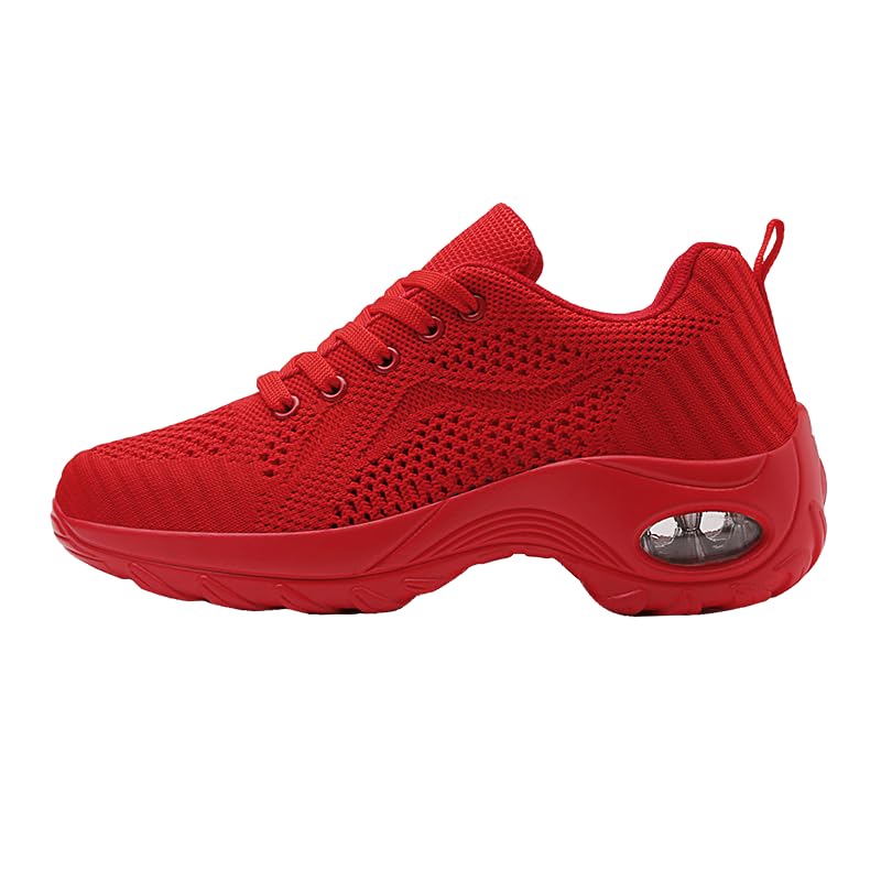 Image of DLWKIPV Womens Walking Running Shoes Tennis Slip On Sneakers Gym Workout Sport Lightweight Breathable Mesh Comfortable Casual Apricot Size 8