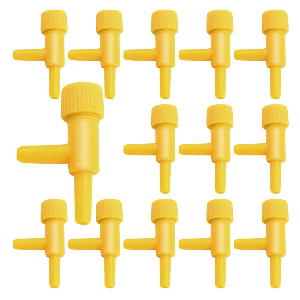 NA 20 Pcs Air Pipe Control Valve Valves Aquarium Adjustable Air Flow Switch Valve Regulator for Fish Tank