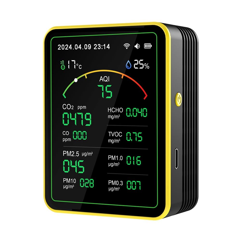 Littimoon Tuya WiFi 15 in 1 Air Quality Detector TFT Display Multifunctional Time Temperature and Humidity Test Meter