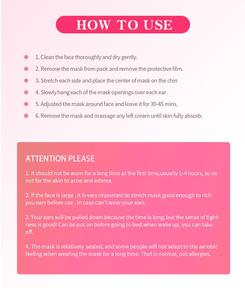 Miniatura 4 de Máscara de elevación de barbilla premium con extractos de rosa rugosa y centella asiática, tratamiento de contorno facial reafirmante y nutritivo