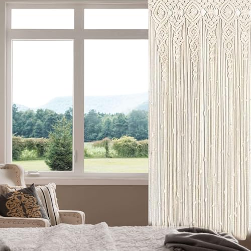 Cortinas de cuerda trenzada en algodón suave para regular la luz con estilo boho 4