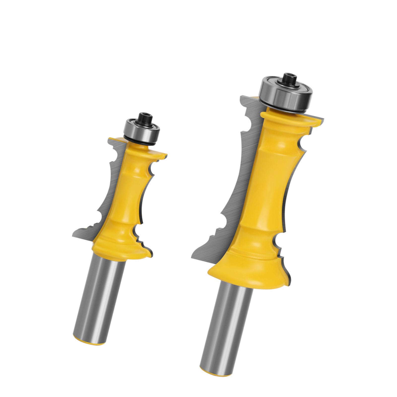 Set di punte per fresa professionale con gambo da 1/2 per intaglio accurato del legno e rivestimento di pannelli in carpenteria e falegnameria, taglierine per telai di porte e armadietti