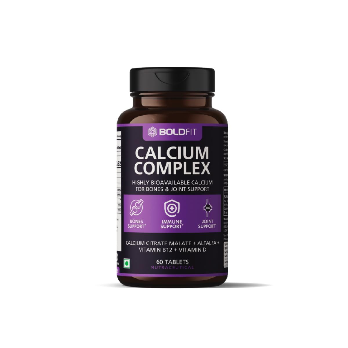 Calcium Citrate Tablets 1000 mg with Magnesium & Zinc for Women and Men | Calcium Supplement with Vitamin D3 for Bone, Joint & Muscle Support | 60 Tablets