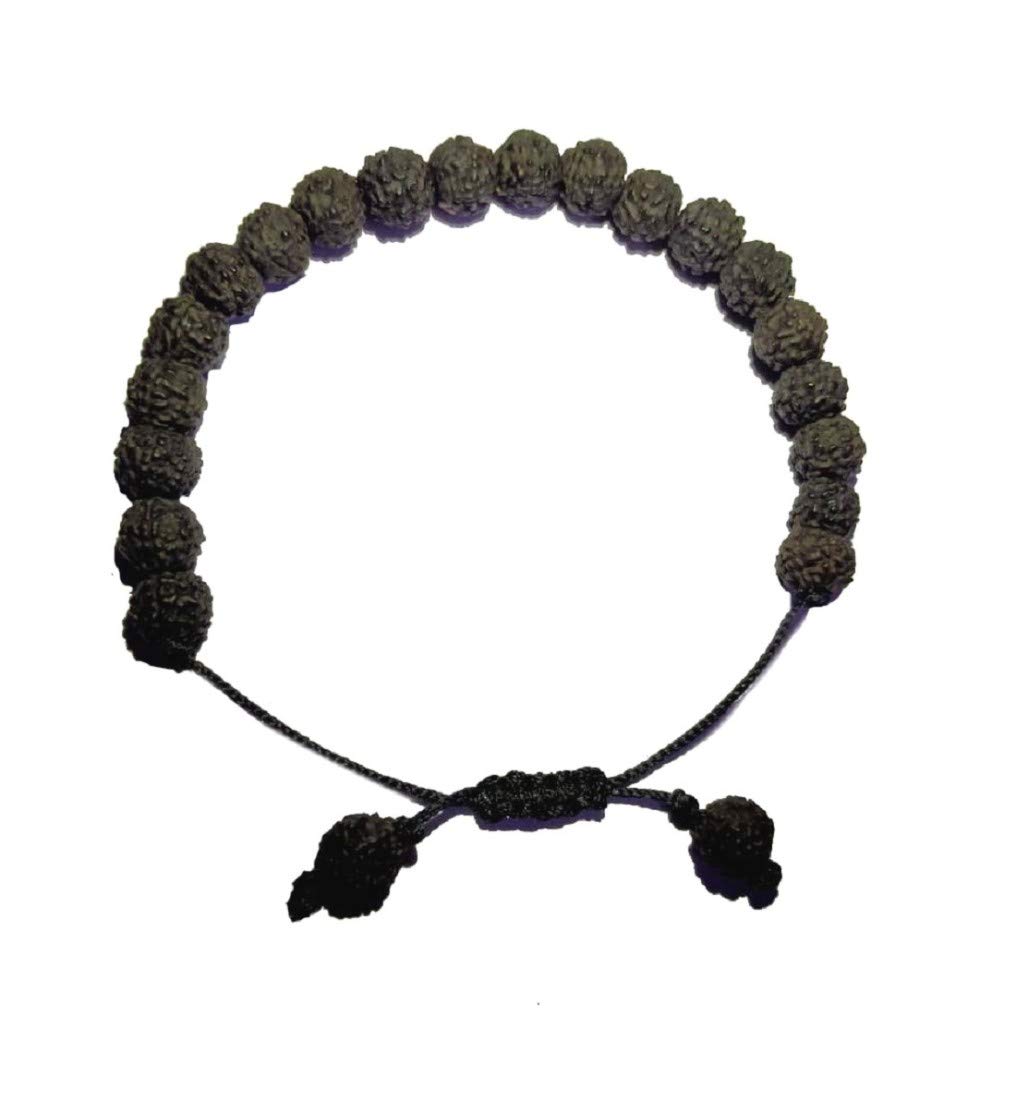 GGE FASHION HUB Black Original 5 Mukhi 5 Faced Brown Rudraksh Rudraksha Bracelet Band for Men and Women Black (B08P282V3C) Amazon Price History, Amazon Price Tracker