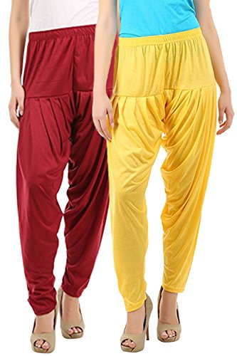 Image of Buy That Trendz Women's Viscose Dhoti Patiyala Salwar Harem Bottoms Pants