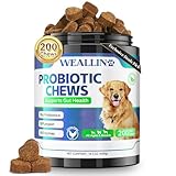 200 PCS Probiotics for Dogs - Dog Probiotic Chews for Gut Health, Digestive Support & Itchy Skin Relief Pet Diarrhea Gas Treatment - Probiotics, Digestive Enzymes, Prebiotics, Pumpkin