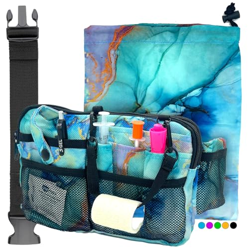 French KOKO Medical Nurse Fanny Pack with Travel Bag and BONUS Extension Strap Nursing Supplies Nurses Nursing Packs Women Organizer Pouch Tool Belt ICU Nicu Vet Tech Waist Bag