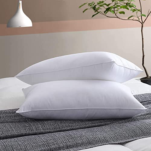 Image of Microfiber Soft White Pillows | Pillows for Sleeping - Pack of 2 (Size - 16x24 Inches Or 40x60 cm) - Set of 2