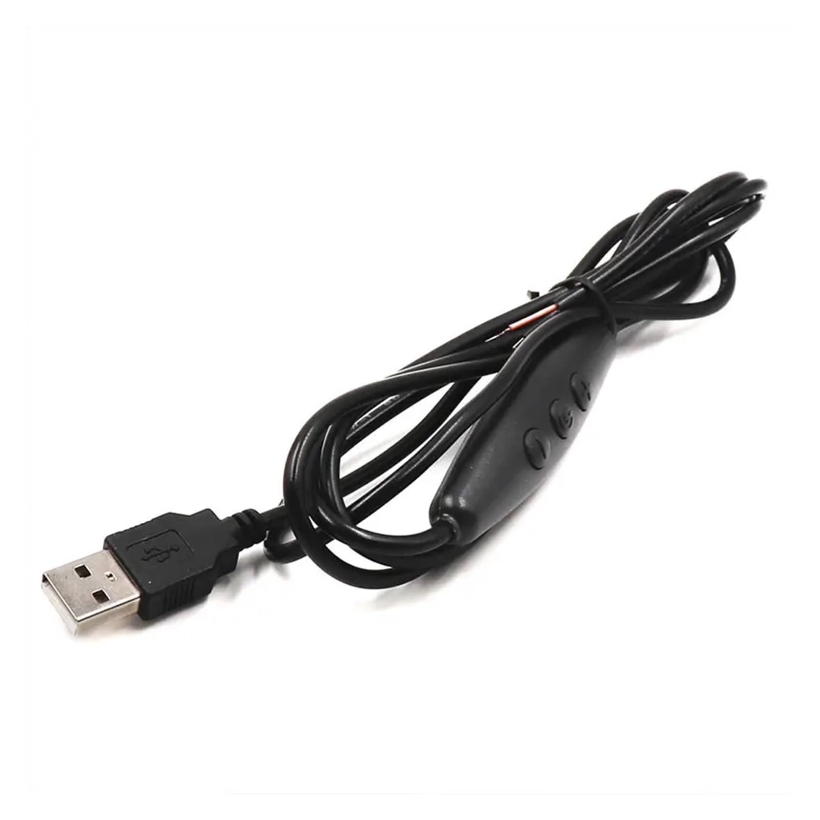 Atenuador USB, Conector de cable de 1,5 m con interruptor, atenuación 4K, adecuado for tira LED de 5V, luz USB, sin parpadeo estroboscópico(Black 1pcs)