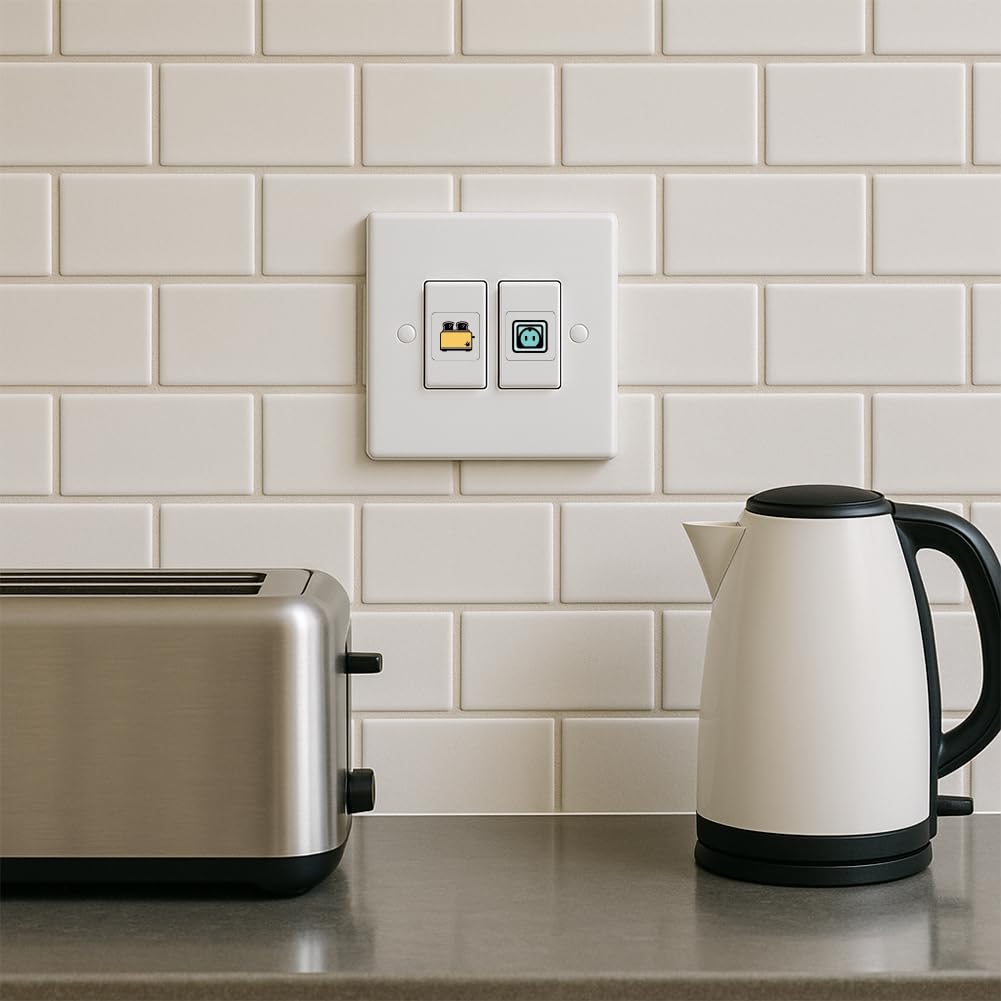 600 étiquette Autocollante pour Interrupteur, 38 modèle D'Autocollants D'Identification D'Interrupteur Multicolores pour la Maison Affaires Cuisine Utilisation Scolaire