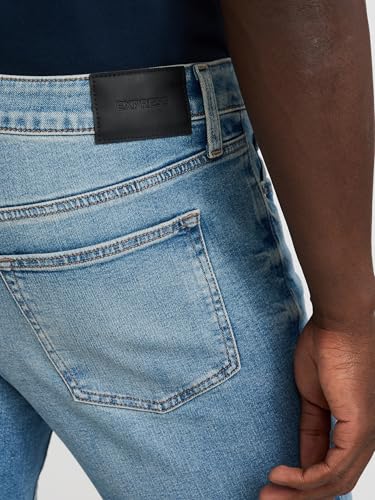 EXPRESS Men’s Slim Stretch Jeans – Tailored Fit – Medium Wash4