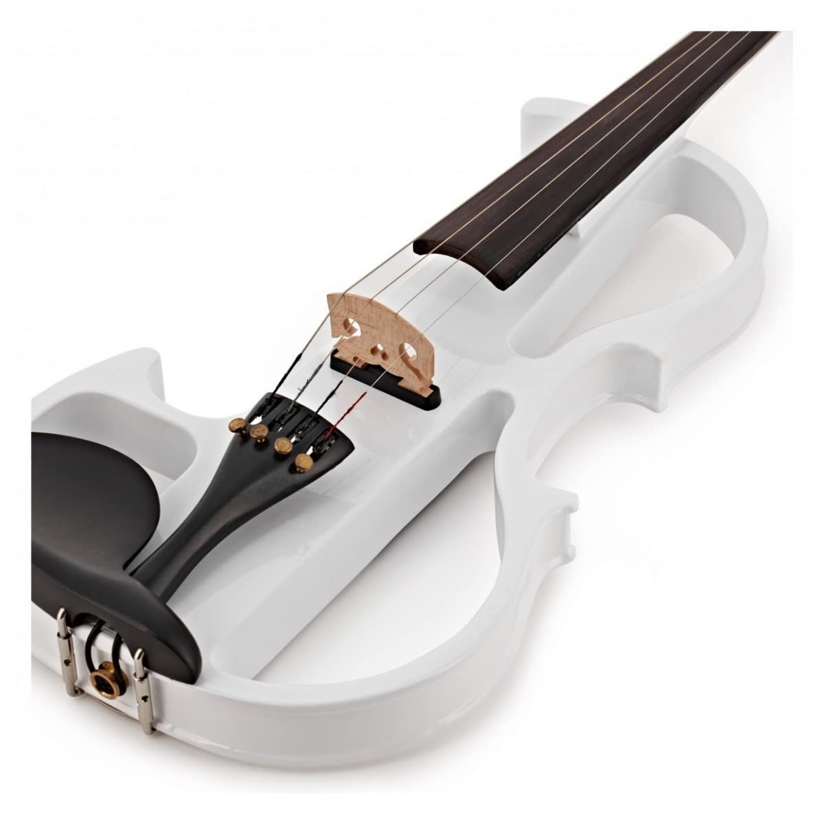 Gear4music Violino Elettrico per Adulti, Bianco | Suono elettrico notevole per la sperimentazione, manopola di tonalità con pickup sotto ponticello, finiture acero e betulla