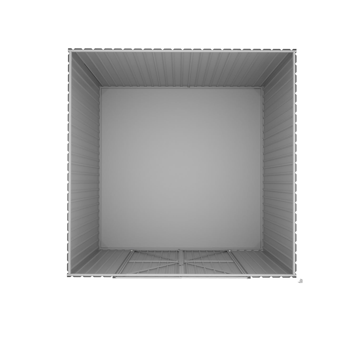 Casetta Da Giardino In Acciaio Zincato 2,56x2,56xh2,16m, 6,55mq, Deposito Attrezzi con Tetto Spiovente, Porta Battente (Nero)