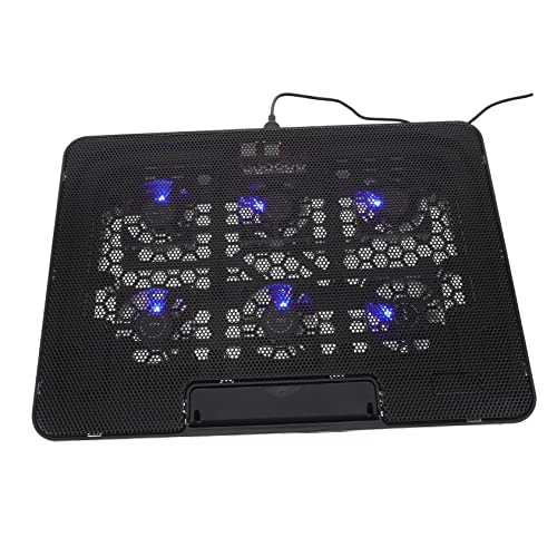 Base con ventilador ajustable para laptop negra miniatura 1