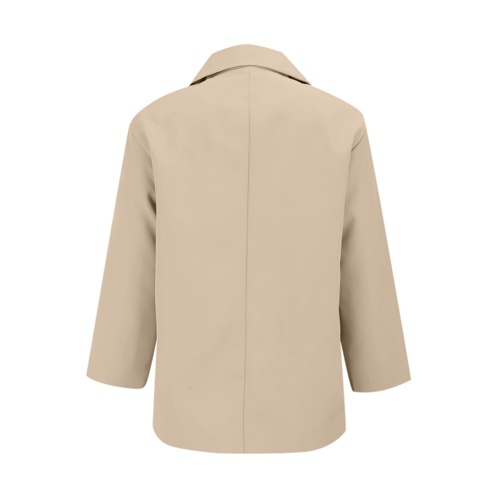 Blazer élégant pour femme - Longue veste blazer ouverte sur le devant - Col revers - Blazer long - Pour le travail, le bureau - Veste de transition - Tenue d'affaires - Veste de loisirs confortable