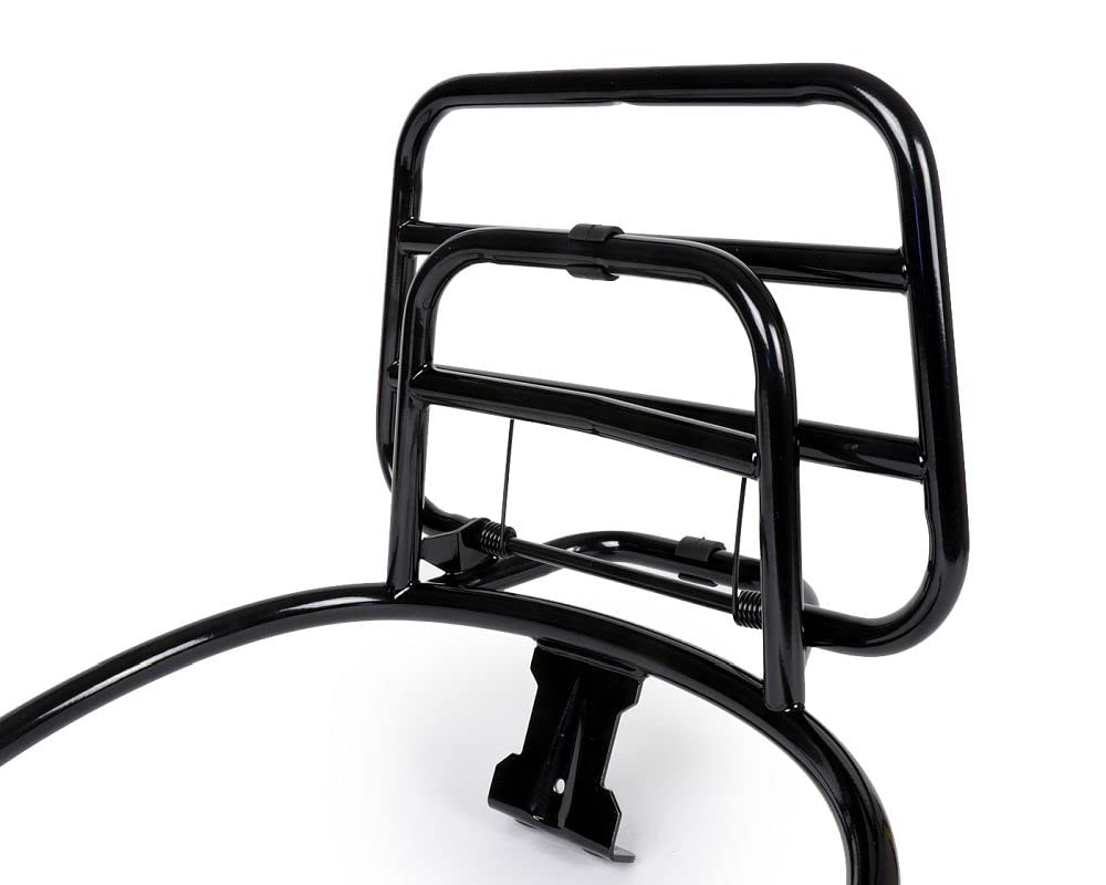 MOTONOSTRA Gepäckträger schwarz glanz klappbar hinten kompatibel Vespa GT GTL GTV GTS Super GT60 125 200 250 300