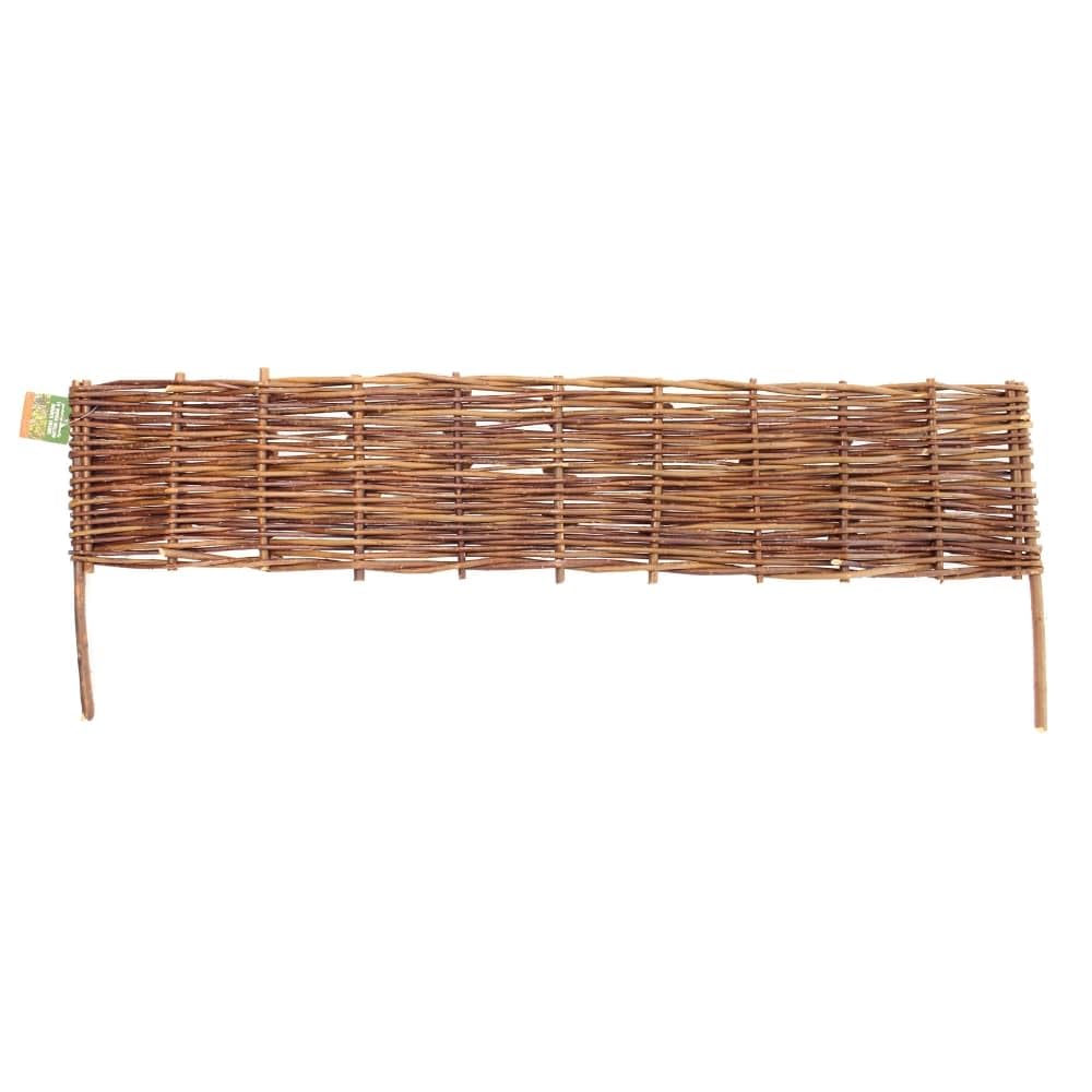 Willow Edging Garden Border - 8 Pack 1m Woven Wood Landscape Edging (8m Total)