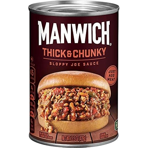 Manwich Sloppy Joe Sauce, Thick and Chunky, Canned Sauce, 15.5 OZ (Pack of 12) Cover