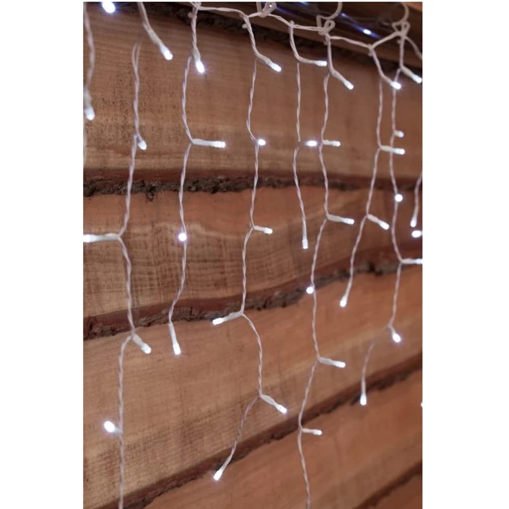 Noma 400 Fit & Forget White LED Icicle Lights Battery Christmas Lights (6816015WW)