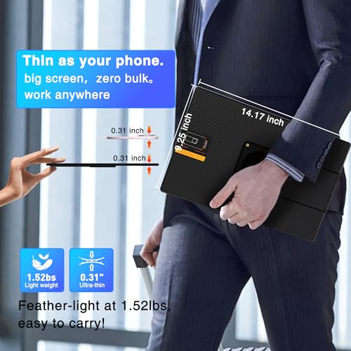 Image of Laptop Screen Extender Portable Monitor, FHD 1200P 16.1 inch Detachable Monitor Extender for Laptop, Fit for 13-17 inch Laptops, Compatiable with Windows /Mac /Chrome /Android