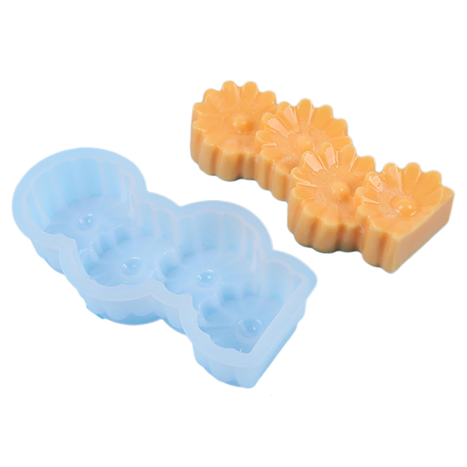 NEWFT Cactus Heart Flower Epoxy Resin Mold Scented Candle Silicone Mold Plasters Table Ornament Tool Nonstick