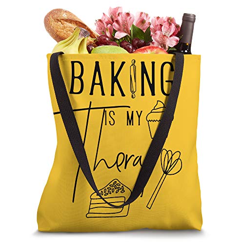 Bolso Tote Baking Is My Therapy 16 pulgadas miniatura 4