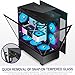 FOIFKIN PC Case - Pre-Installed 6 PWM ARGB Fan, ATX Mid-Tower Gaming PC Case,Type-C, FOIFKIN (Black, F1)