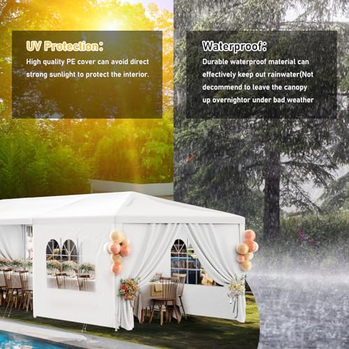 White Heavy Duty Party Tent 10x30 for Weddings and Events