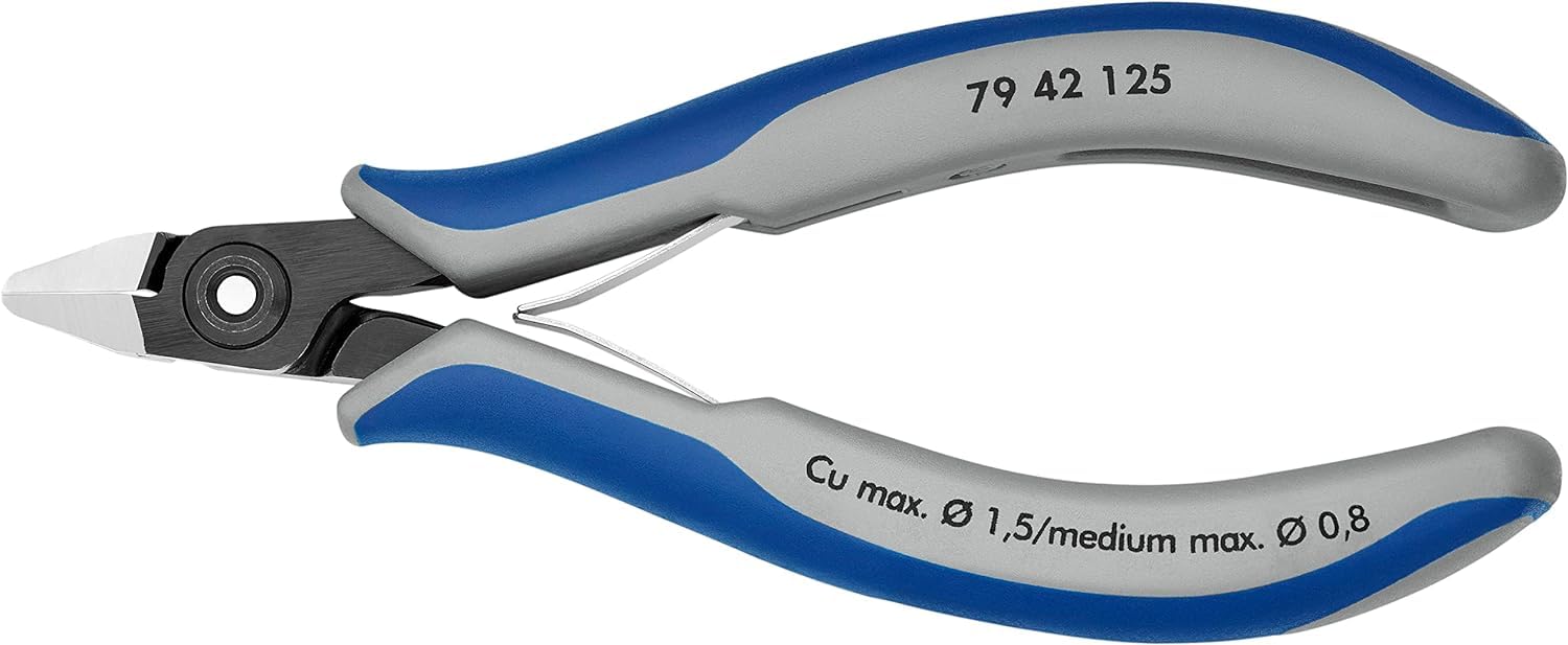 KNIPEX Precyzyjne szczypce tnące boczne dla elektroników z osłonkami wielokomponentowymi 125 mm, 79 42 125