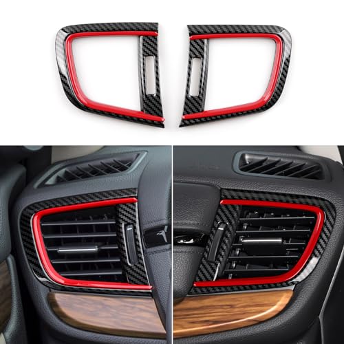 Image of Car Air Vent Outlet Cover Decals for Honda CR-V 2017 2018 2019 2020 2021 2022 Accessories CRV ABS Carbon Fiber Stickers