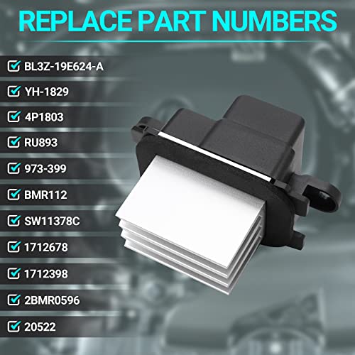 Image of HVAC Blower Motor Resistor AC Blower Control Module - Compatible with 2010-2017 Ford Expedition 2010-2014 Ford F-150 2011-2017 Lincoln Navigator Auto Temp Control - Replace # BL3Z-19E624-A YH-1829