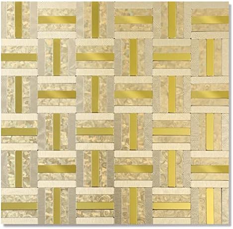 Peel and Stick Tile Backsplash, Stainless Steel Stick on Tile for Kitchen Wall