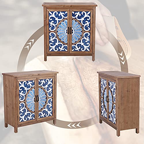 Phi Villa Accent Cabinet With Doors -Sideboard Buffet Cabinet Entryway Corner Cabinet Storage Cabinet #TOP4