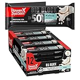 Power System 50% Protein Big Block 100g - 12 x100g Eiweiss Riegel (Cocos (12er)) (€33,25/Kg)