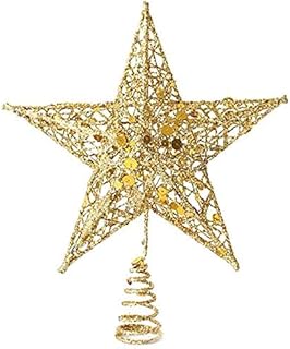Christmas Tree Topper, 25CM Big Gold Tree Star for Chirstmas Decoration (9.84\