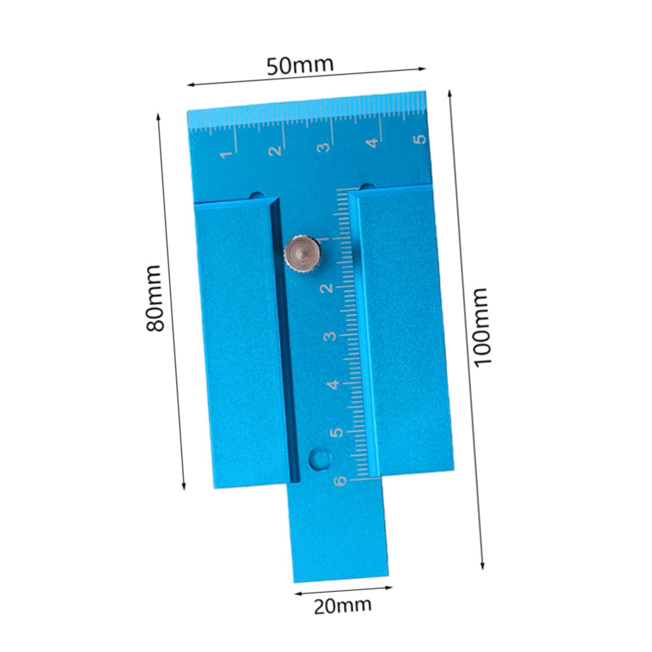 SHINEOFI 3 Piezas medidor de altura regla de altura de la mesa regla de a de carpintero de calibre de carpintería Sky-blue
