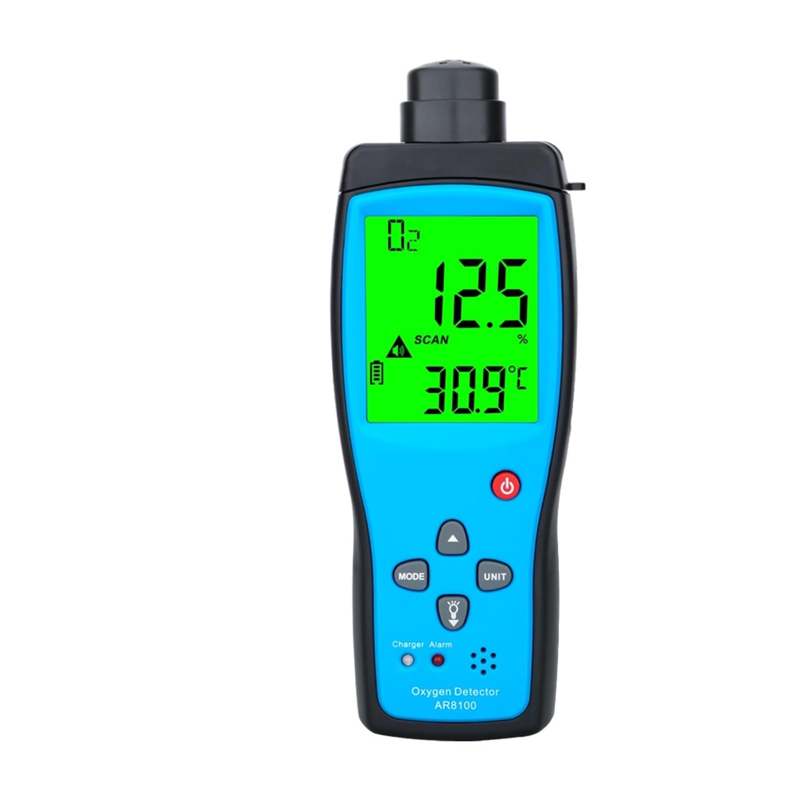 Digitales Serstoffmessrät O2-Gasdetektor mit Ton- und Lichtalarm, Gasmonitor, Luftqualitätsmessrät mit Temperatur-LCD-Anzei Breites Anwendungsgebiet(AR8100)