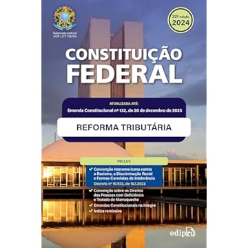 Capa do livro Constituição Federal 2024 - Atualizada de acordo com a Reforma Tributária