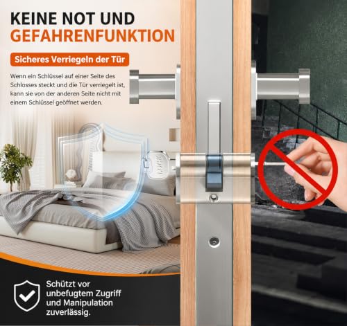 Hengsong Schließzylinder 30/30, 60mm Zylinderschloss mit 5 Schlüsseln | Zinklegierung...