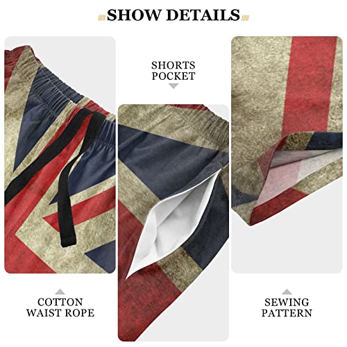 Fisyme Flag Mens Pajama Shorts Flag Men's Pj Lounge Sleep Short3