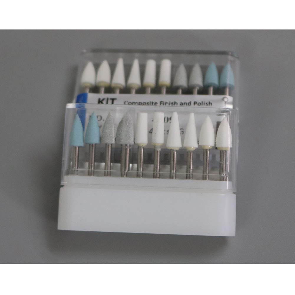 Polishing Bit for Drill,4109 FG Silicone Rubber Polishing Bur and Composite Finishing High Speed Grinding Bits for Lab,50 Pieces