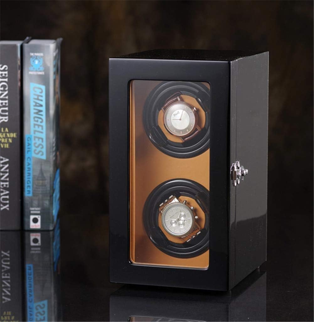 FENOKD Watch Winder Box Automatic Wood Double Rotation Winders Deluxe Silent Pine Box 5 Modes 2 Power Supply ModeHoliday Gift
