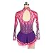Multi Colored,15_16Years,Girls' Ice Roller Skating Clothes Mesh Elasticity Figure Skating Practice Dress Long Sleeve Gymnastics Ballet Leotard