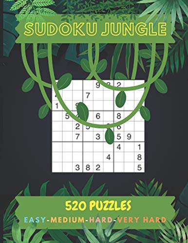Sudoku Jungle Puzzle Book: 500 Puzzles (Easy to Very Hard) Train Your Brain.